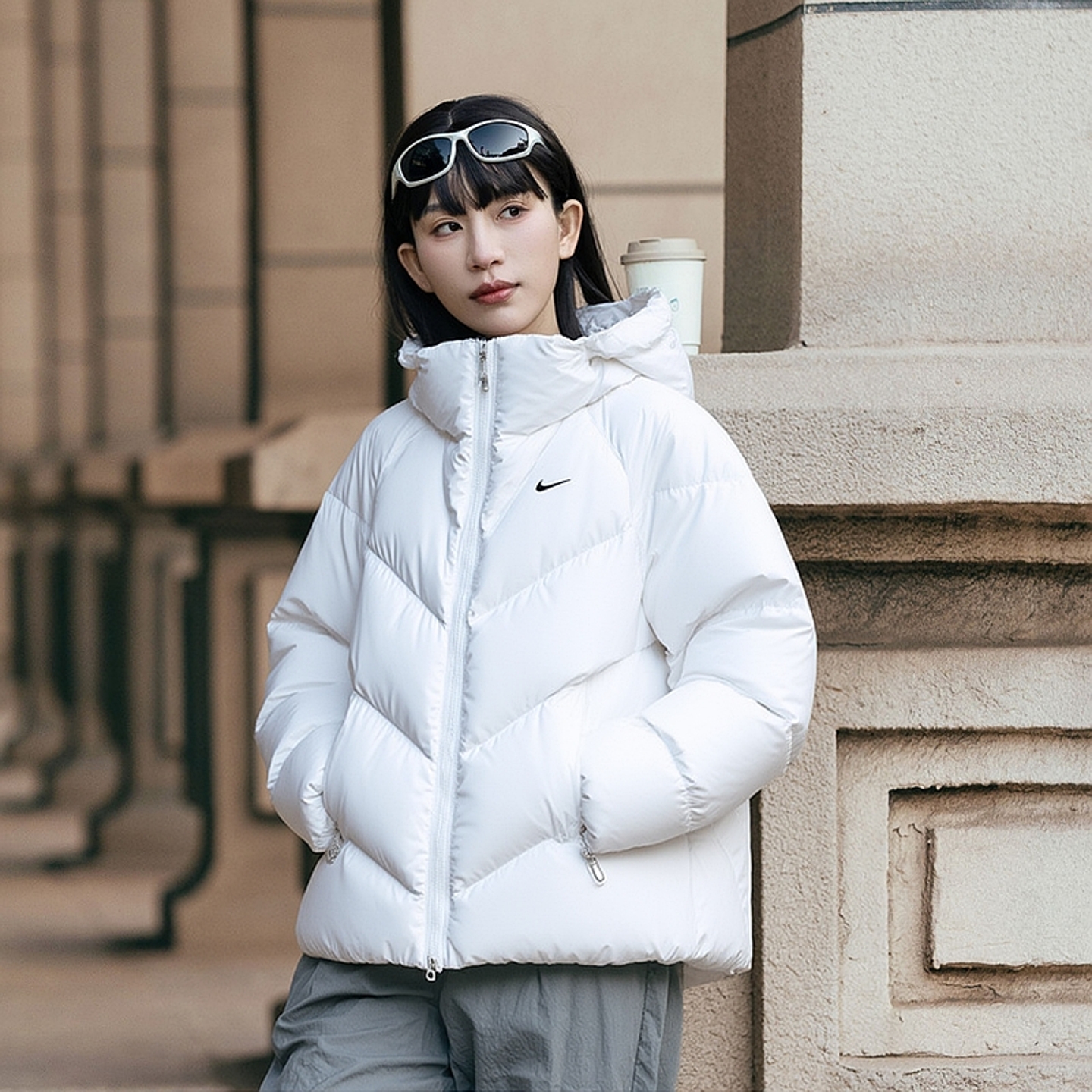 耐克NIKE羽绒服官方正品女款2025秋冬季运动服棉服面包服鸭绒外套