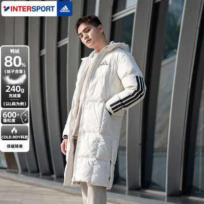 阿迪达斯男款羽绒服连帽保暖外套