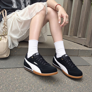 低帮休闲薄底鞋 Puma彪马黑色BELLA板鞋 运动鞋 新款 402673 2025冬季