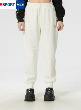 MLB官方 男女同款运动裤长裤26春季新款松紧束脚休闲裤卫裤PTB01