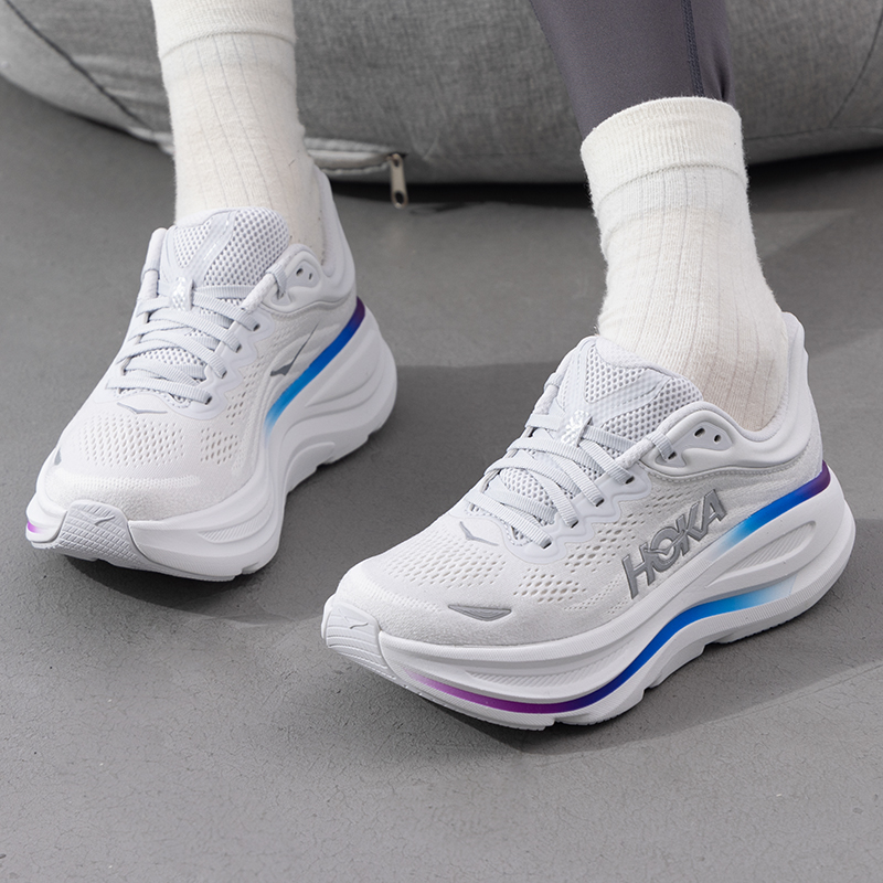 HOKA官方女鞋2025冬季运动鞋Bondi 9邦代9厚底训练跑鞋竞速跑步鞋