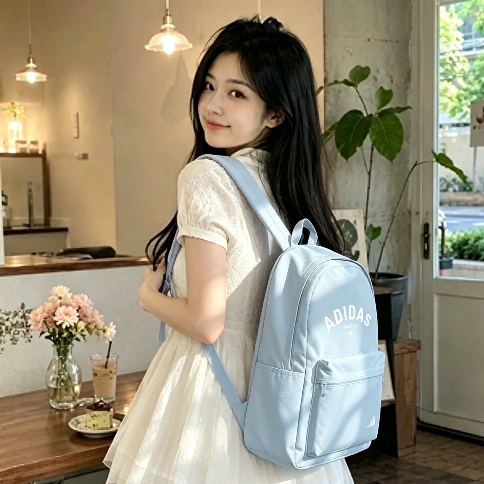 茵特丨阿迪达斯正品双肩包旅行包电脑包26新款大容量蓝色书包背包