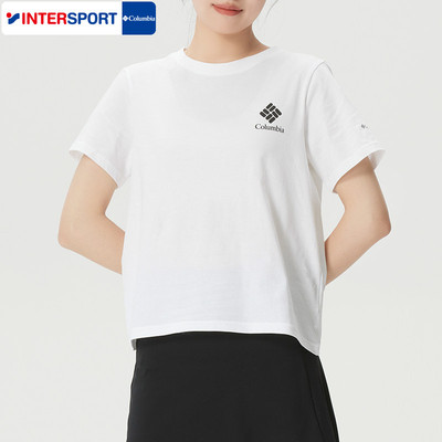 哥伦比亚纯棉短袖女2026夏季新款户外运动休闲T恤跑步半袖AR9409