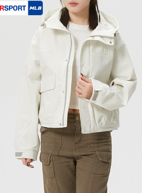 MLB官方外套女装2026春季新款跑步训练运动上衣梭织夹克3FWJB0161