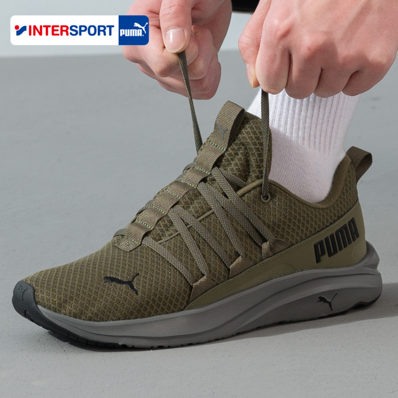 Puma彪马官方跑步鞋男鞋秋季新款军绿色健身鞋透气轻便网面运动鞋