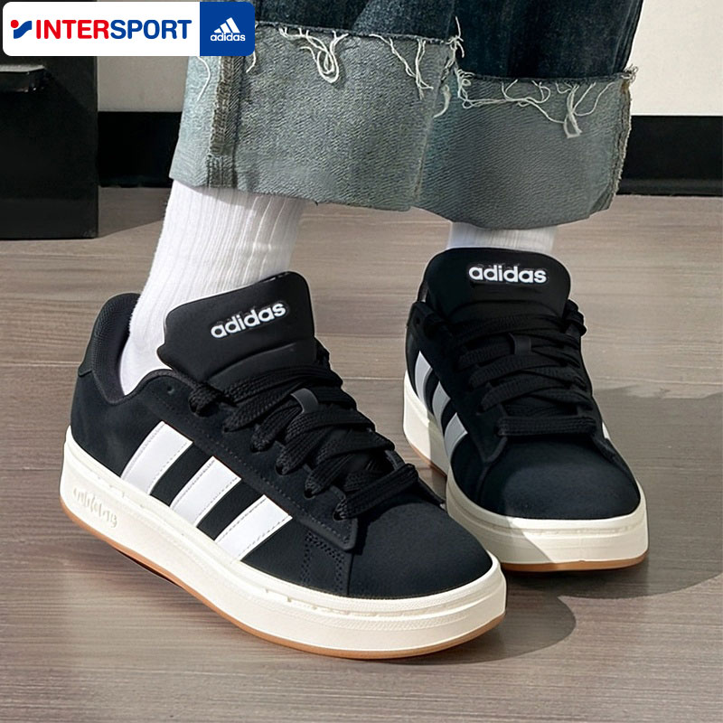 阿迪达斯新款潮流面包鞋男女鞋2025冬季黑色运动休闲鞋网球鞋板鞋