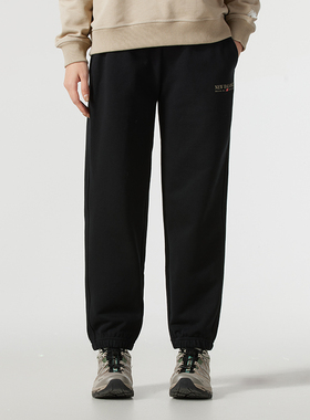 NEW BALANCE长裤女2025秋季运动裤黑色宽松收口休闲裤子AWP51374