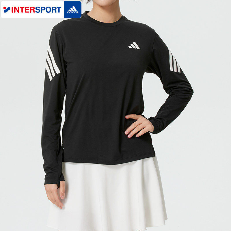 阿迪达斯长袖t恤女装 2026新款春季运动服休闲透气跑步训练套头衫,运动服/休闲服装,运动T恤,淘宝优惠券,粉丝福利购,淘宝优惠卷