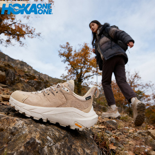 HOKA官方户外女鞋卡哈2低帮防水徒步鞋运动鞋KAHA2防滑缓震登山鞋