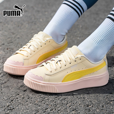 PUMA彪马板鞋PLATFORM复古休闲女鞋厚底撞色花瓣鞋运动鞋398910