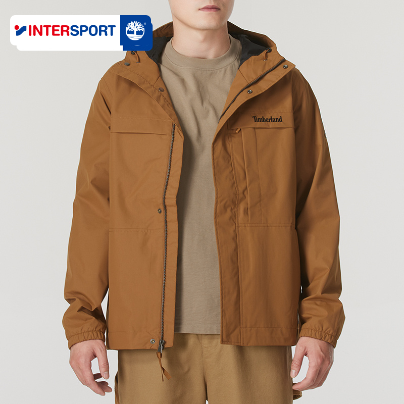 添柏岚官方梭织连帽夹克男冬季款休闲外套户外登山徒步上装A695W