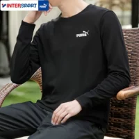 Черный лонгслив, 100% хлопок