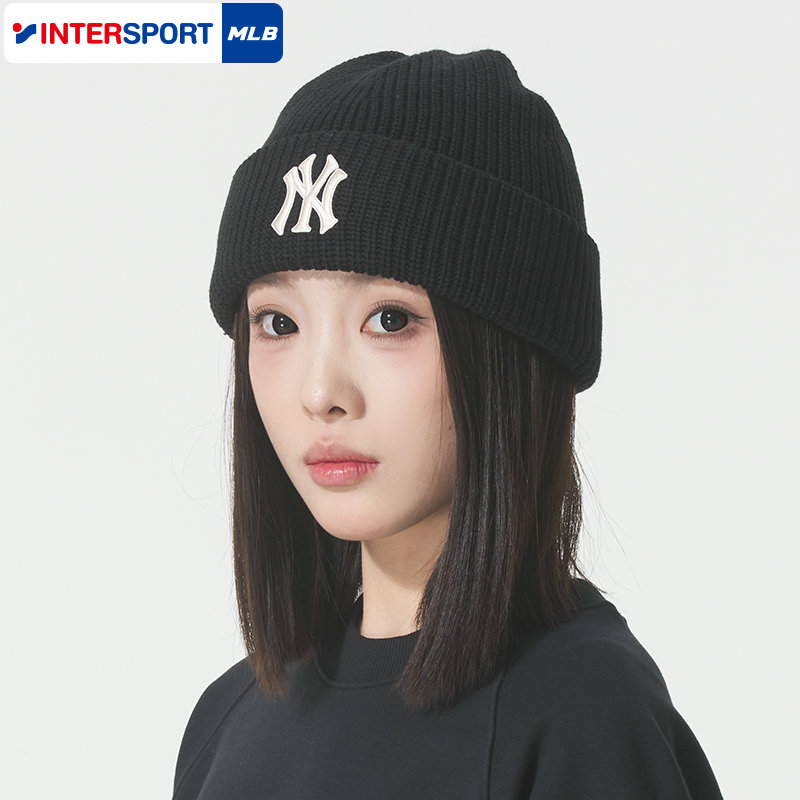 MLB绒线帽男女帽子2025秋季户外保暖运动帽针织帽套头帽3ABNBM256