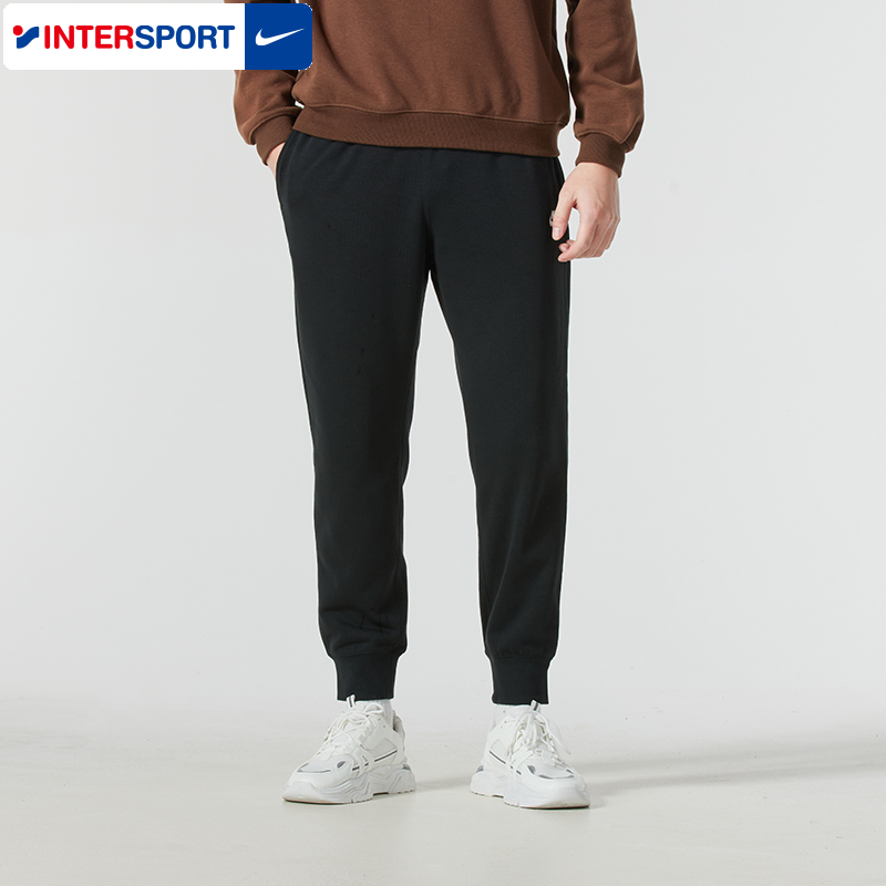 NIKE耐克运动裤长裤男2025冬季新款运动裤黑色直筒宽松裤子FN3802