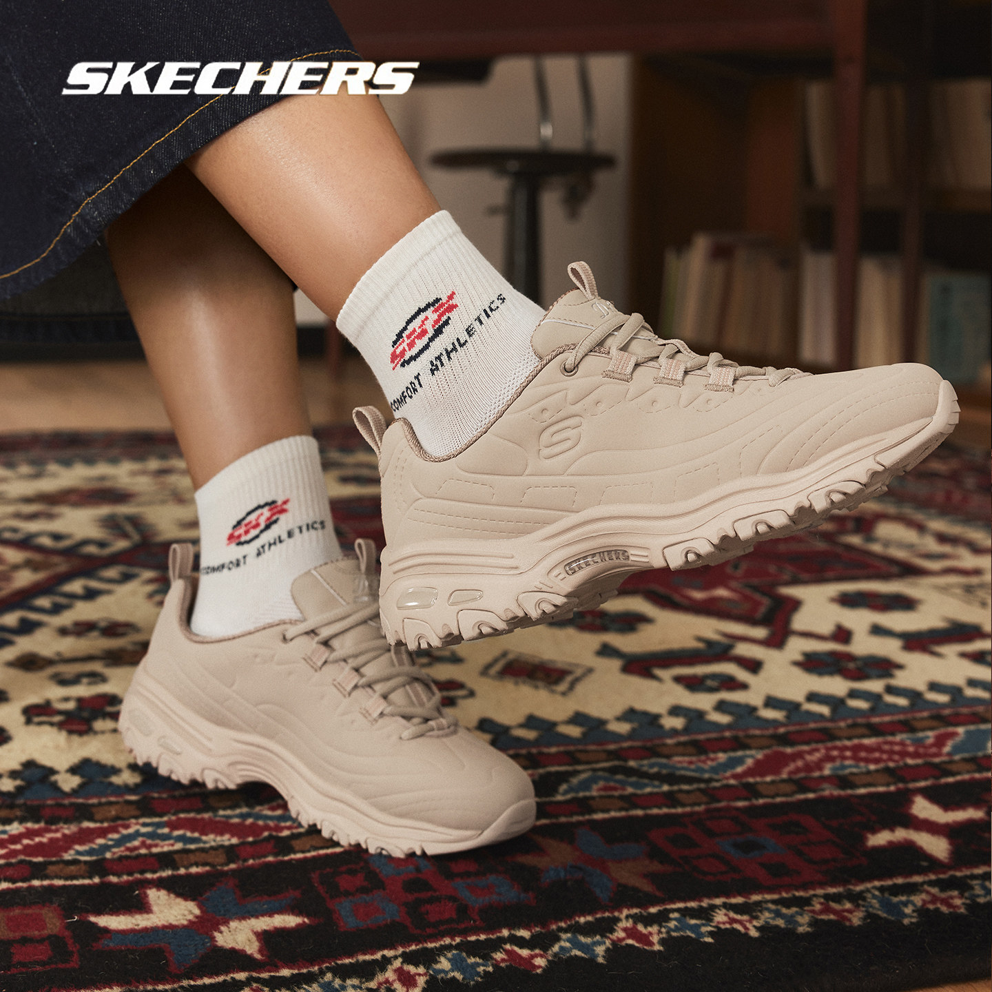 Skechers斯凯奇熊猫鞋女鞋正品新款运动鞋厚底增高老爹鞋休闲鞋女,运动鞋new,运动休闲鞋,淘宝优惠券,粉丝福利购,淘宝优惠卷