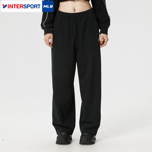 MLB黑色长裤男裤女裤2026春季新款NY休闲运动裤针织裤子3APTQ0161