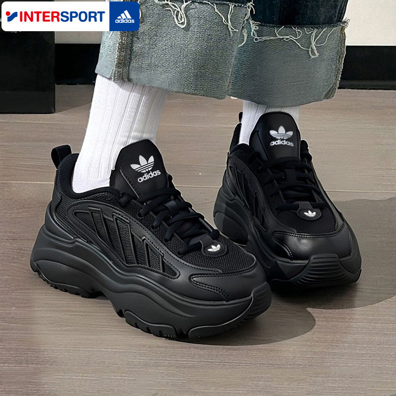 阿迪达斯三叶草正品厚底女款OZGAIA老爹鞋2025年冬季款增高休闲鞋