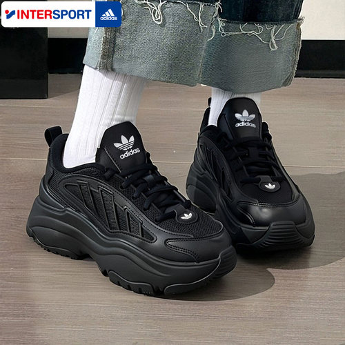 阿迪达斯三叶草正品厚底女款OZGAIA老爹鞋2025年冬季款增高休闲鞋