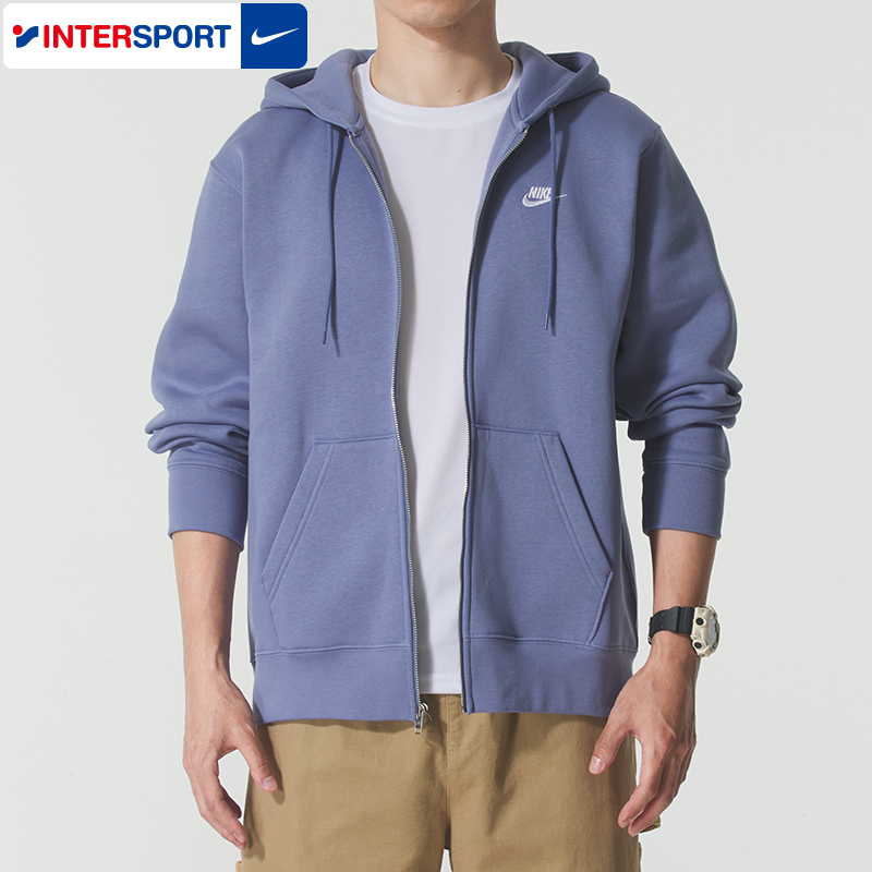 NIKE耐克加绒外套男装2025冬季新款运动服休闲卫衣连帽夹克FN3862