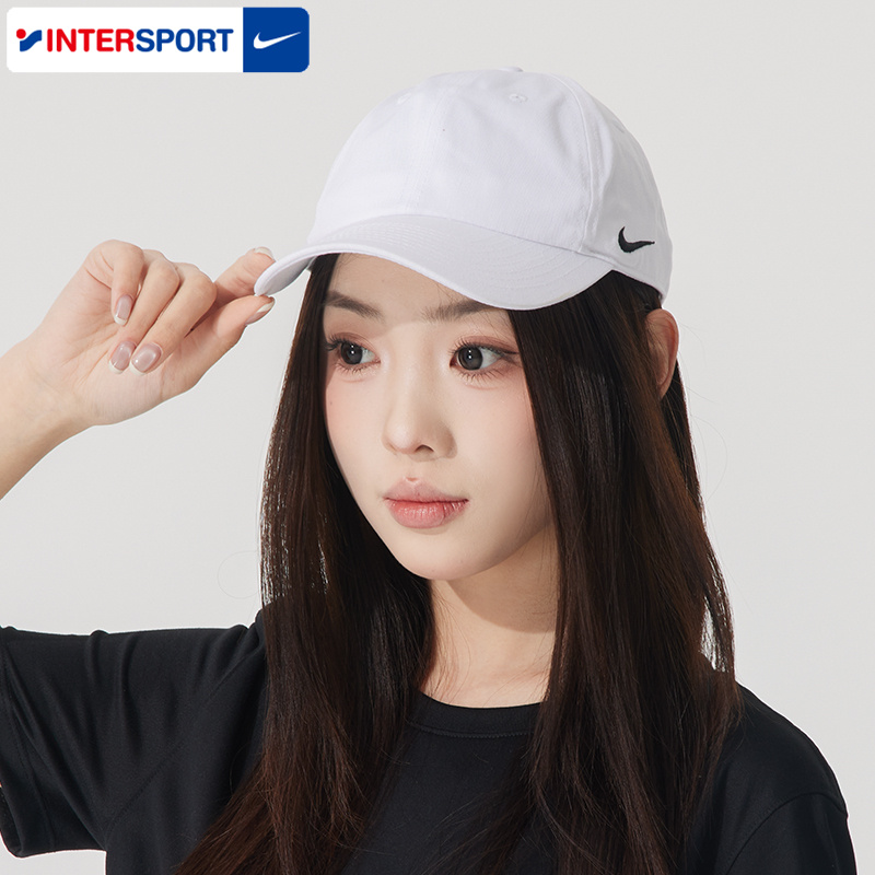 Nike耐克官方鸭舌帽男女帽子夏季新款运动帽棒球帽户外白色休闲帽