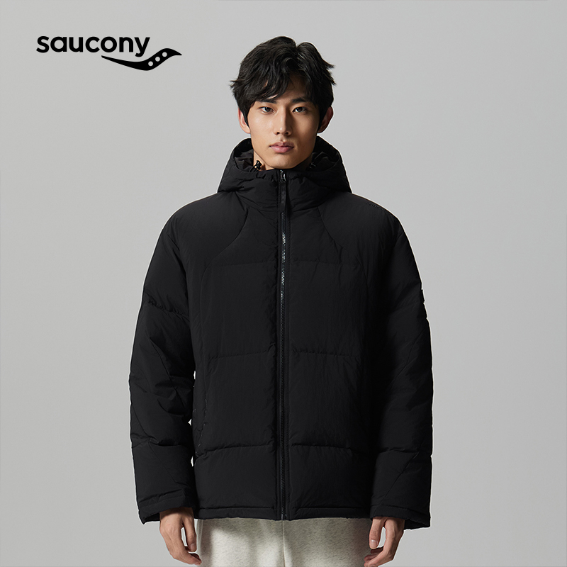 Saucony索康尼官方运动休闲户外保暖防风舒适简约连帽羽绒服外套