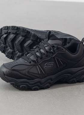 斯凯奇休闲鞋男鞋2025冬季户外徒步鞋STAMINA AT登山鞋缓震运动鞋