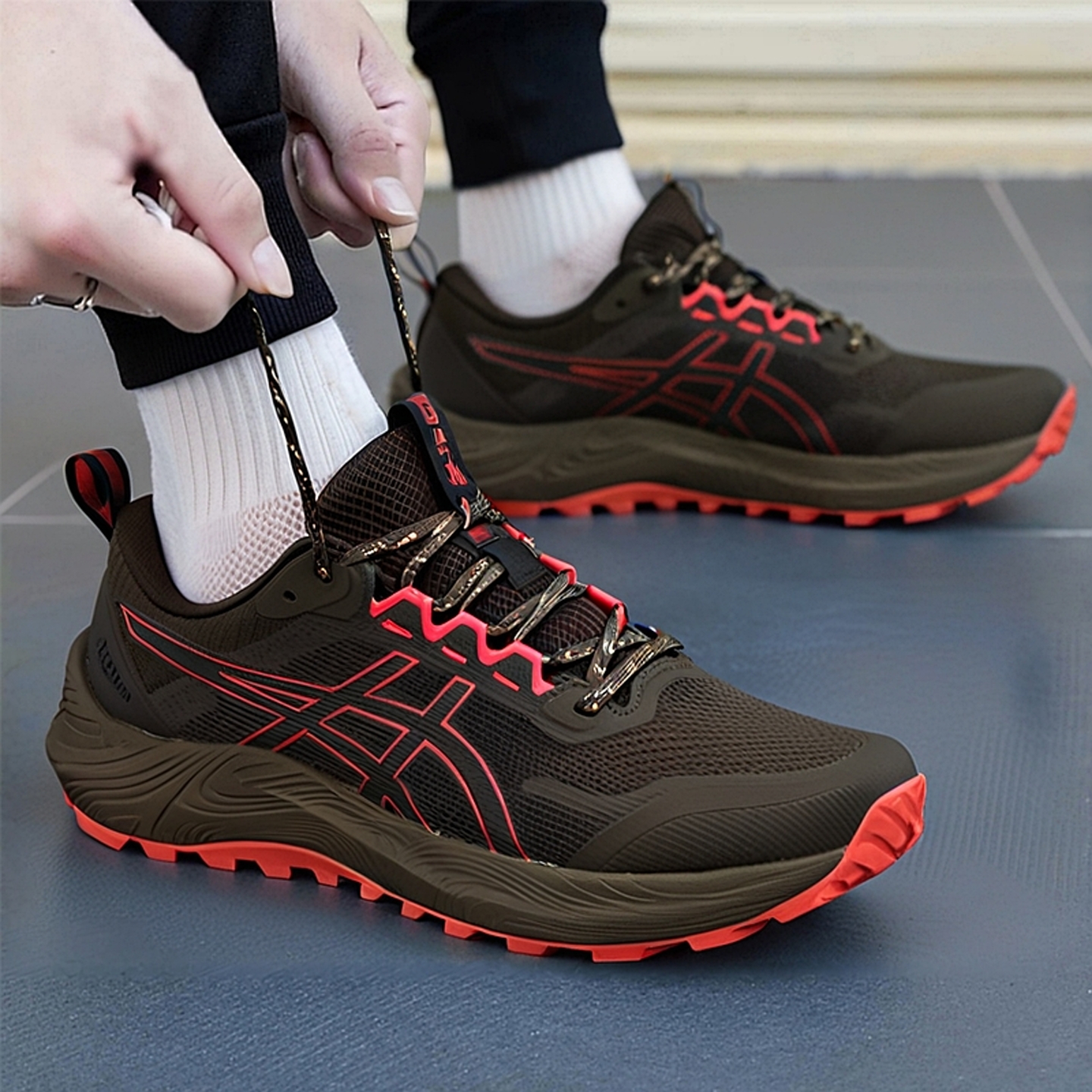 ASICS亚瑟士男鞋TRABUCO TERRA 3 越野鞋运动鞋跑步鞋1011C152