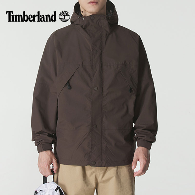 Timberland添柏岚冲锋衣外套男秋冬户外徒步防水连帽夹克A68XF