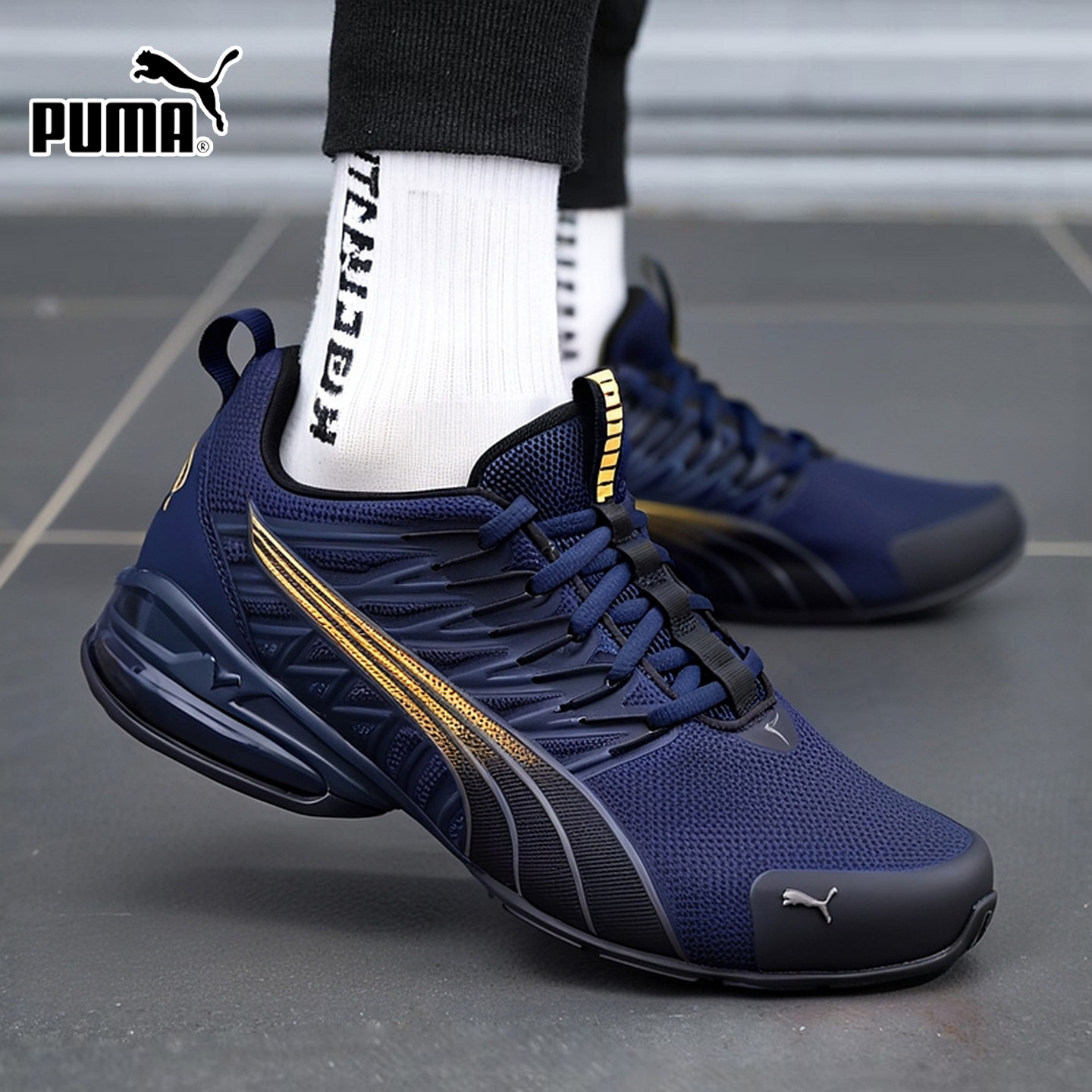 Puma彪马跑步鞋男鞋女鞋2025冬季新款训练鞋网面蓝色运动鞋379601