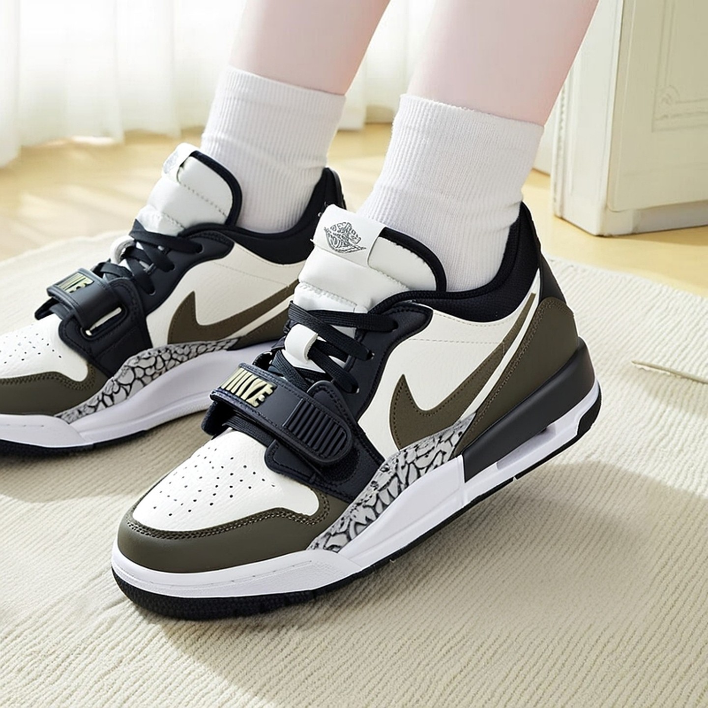 Nike耐克大童鞋女鞋官方正品2025新款AJ312低帮运动休闲鞋篮球鞋