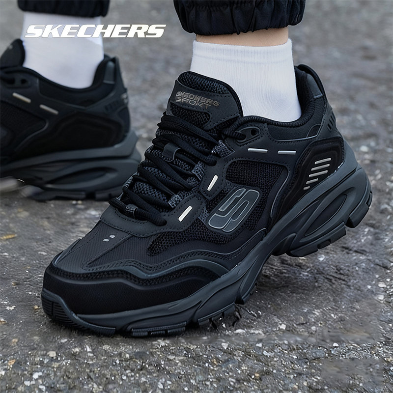 斯凯奇男鞋官方旗舰店2026夏季新款黑武士运动鞋男士老爹鞋休闲鞋