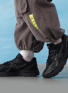美津浓老爹鞋男女鞋春季透气LG 10S黑色运动鞋减震跑步鞋D1GH2424