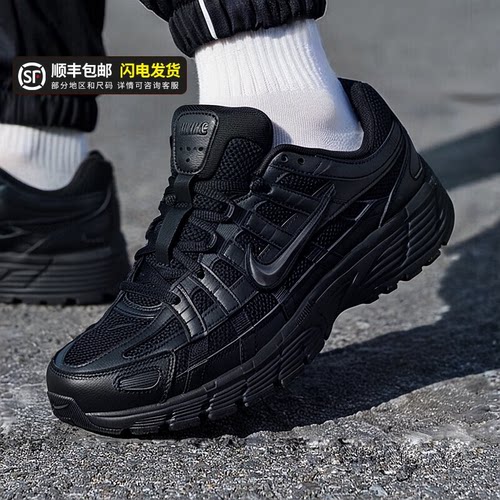 NIKE耐克跑步鞋男鞋2025冬季新款运动鞋P-6000黑武士休闲鞋老爹鞋