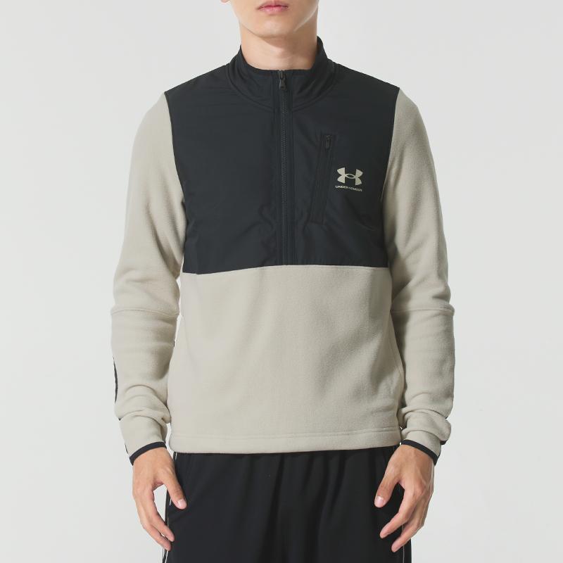 安德玛男装半拉链运动服跑步健身训练时尚舒适透气休闲卫衣套头衫