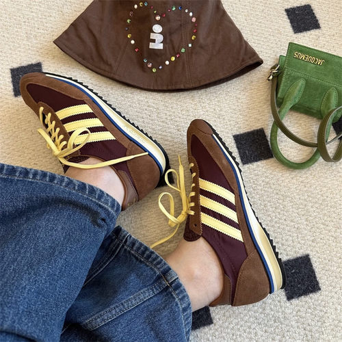 adidas三叶草复古低帮德训鞋