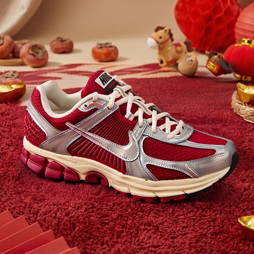 NIKE耐克老爹鞋男官方旗舰运动鞋ZOOM VOMERO 5本命年红色休闲鞋