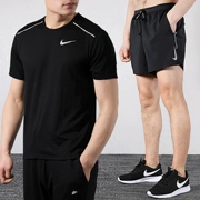 Bộ đồ thể thao nam NIKE Nike 2019 mới tập thể dục phù hợp với quần short ngắn tay thoáng khí AQ9920 - Thể thao sau
