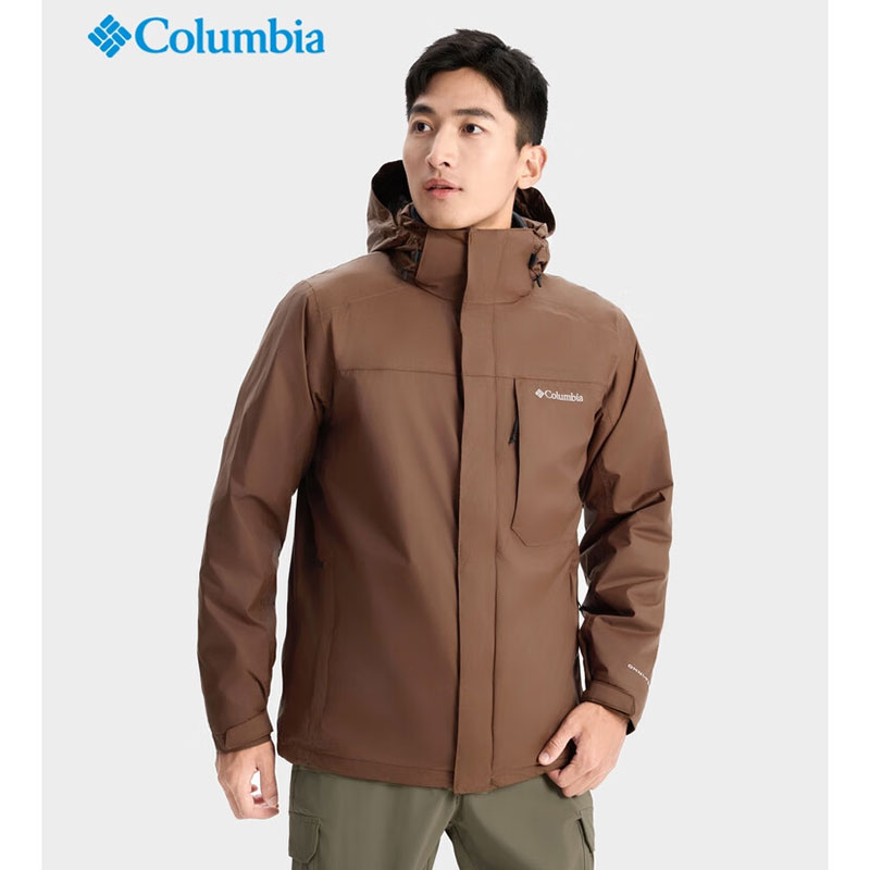 Columbia哥伦比亚冲锋衣男户外男子防水抓绒内胆三合一外套WE6508