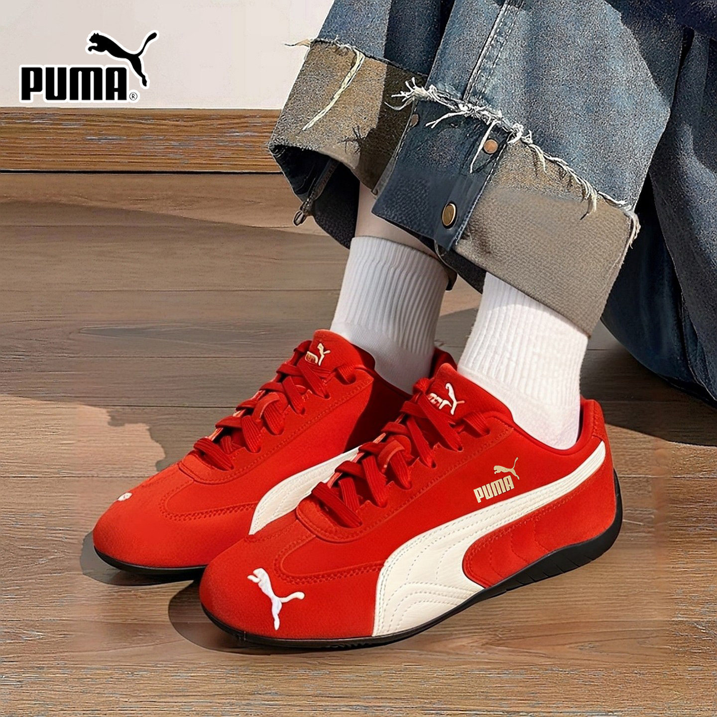 PUMA彪马红色赛车鞋男鞋女鞋2026春季新款薄底德训鞋运动鞋406329,运动鞋new,运动休闲鞋,淘宝优惠券,粉丝福利购,淘宝优惠卷
