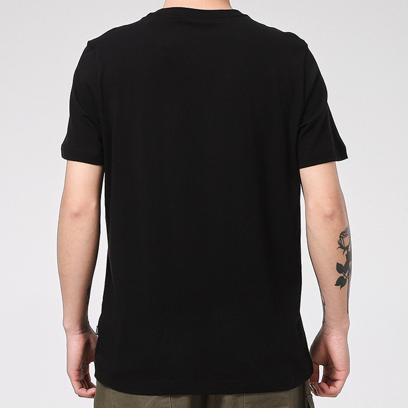 푸마 푸마 반팔 정장 남성 2024 가을 신작 캐주얼 남성 운동복 퓨어 코튼 블랙 티셔츠 반바지