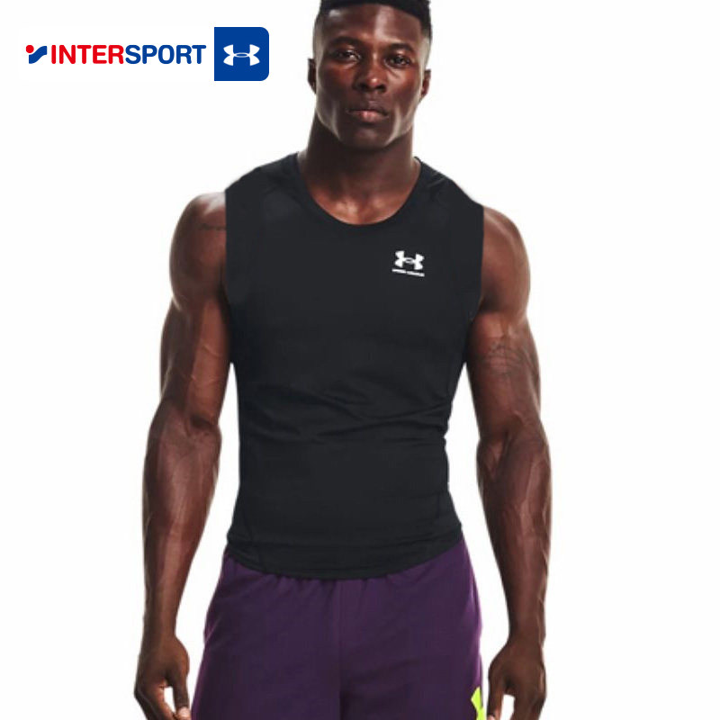 UA安德玛速干背心男士运动服2026春夏新款训练衣黑色无袖T恤潮