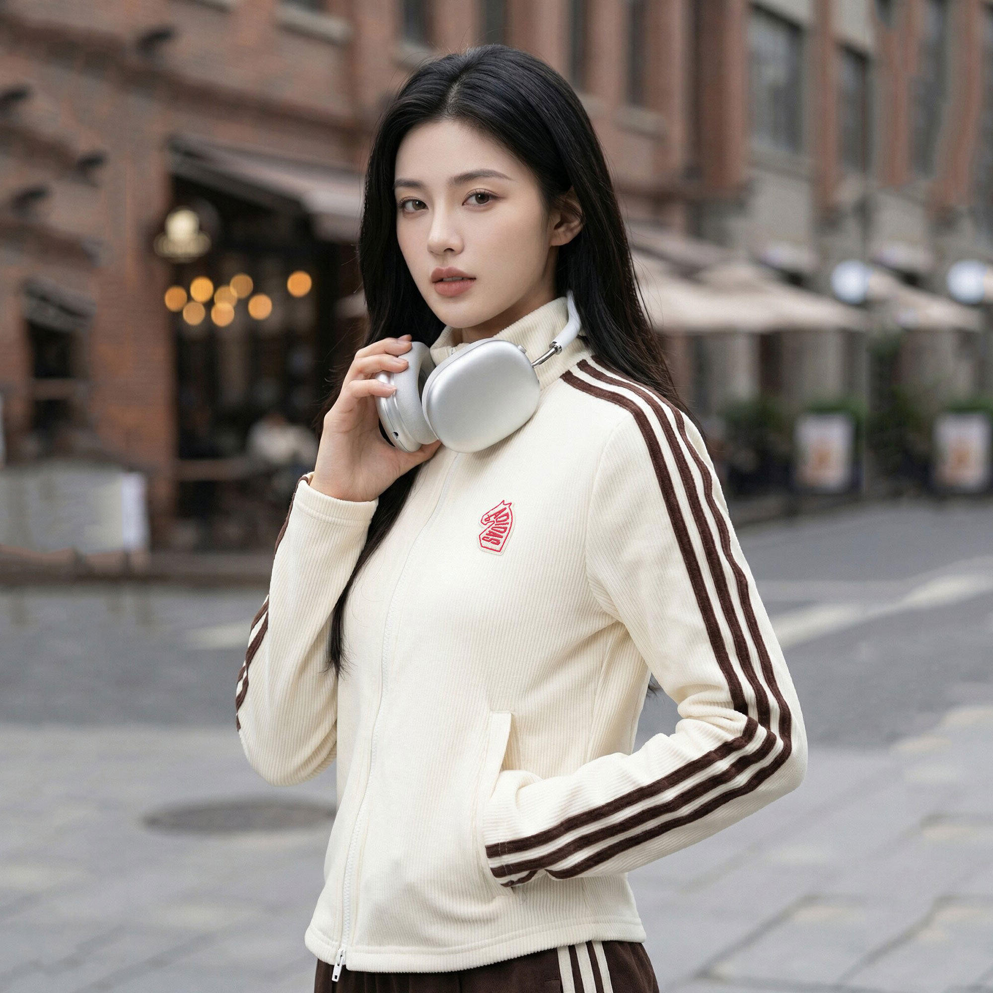 茵特丨阿迪达斯官方女装加绒针织夹克2026秋季新款立领运动服外套