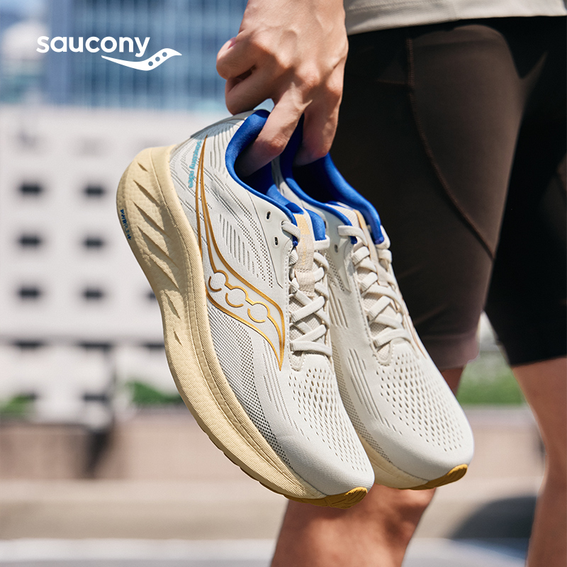 SAUCONY索康尼RIDE驭途18缓震慢跑鞋女鞋户外训练柔软回弹跑鞋男
