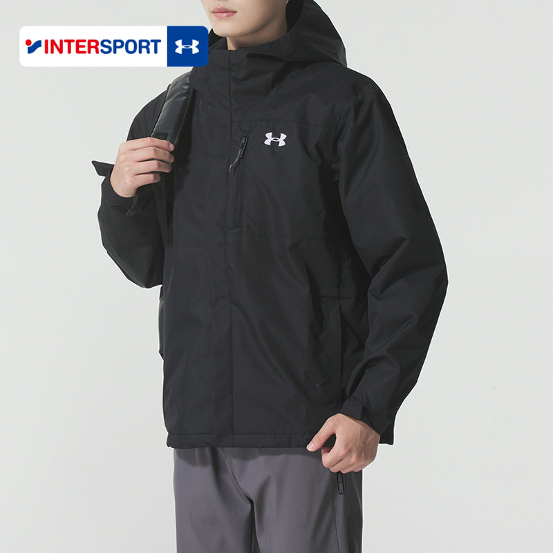 UA安德玛三合一外套男士运动服户外登山冲锋保暖夹克运动服防风衣