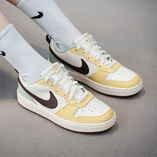 茵特|NIKE耐克女鞋Court Borough黄绿色休闲鞋低帮运动板鞋HV1804