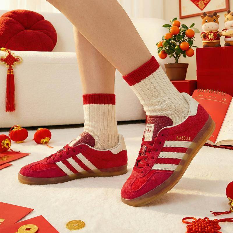 阿迪达斯三叶草德训鞋女鞋新年款板鞋红色休闲鞋复古T头鞋运动鞋,运动鞋new,运动休闲鞋,淘宝优惠券,粉丝福利购,淘宝优惠卷