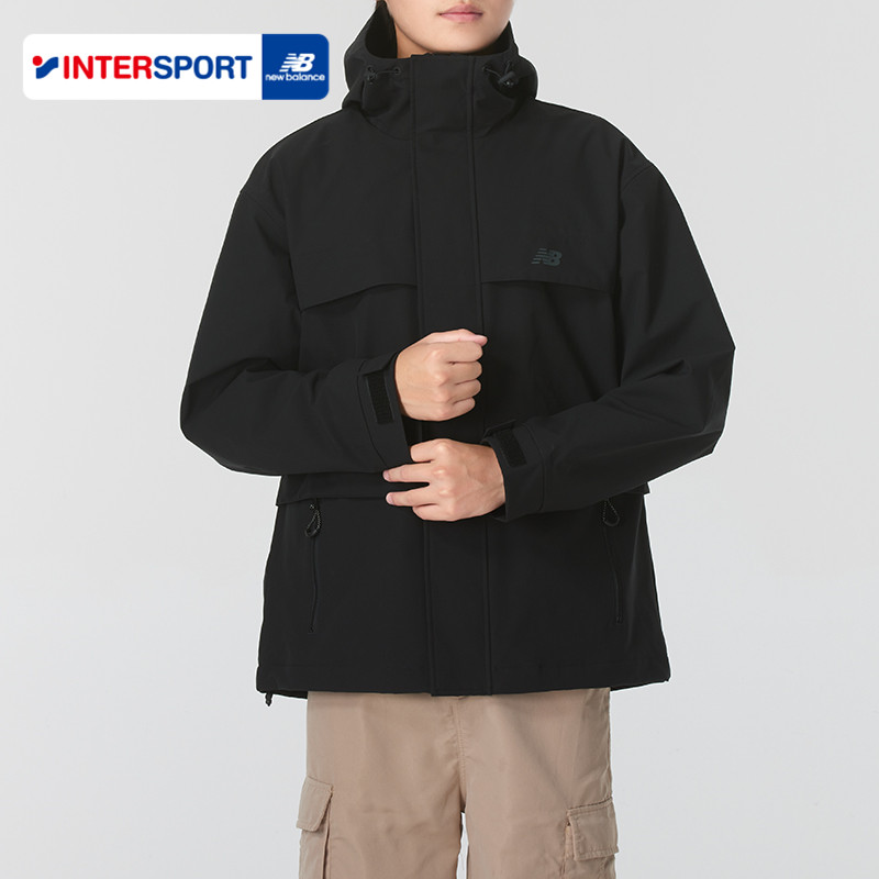 New Balance NB外套男装官方正品冬新款运动服梭织连帽夹克上衣