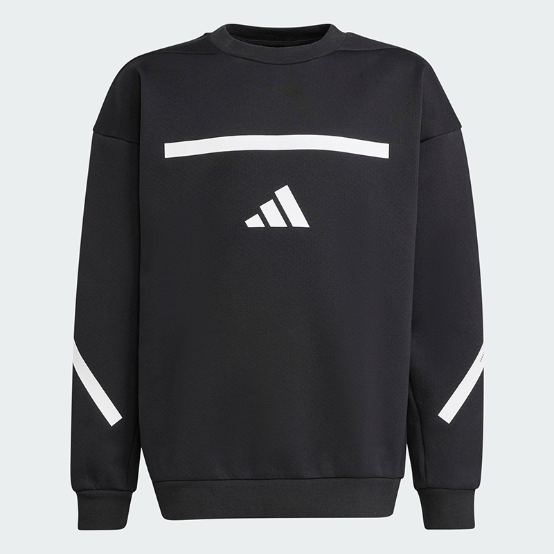 Adidas阿迪达斯童装套头衫男童女童运动服宽松保暖圆领卫衣JJ4854