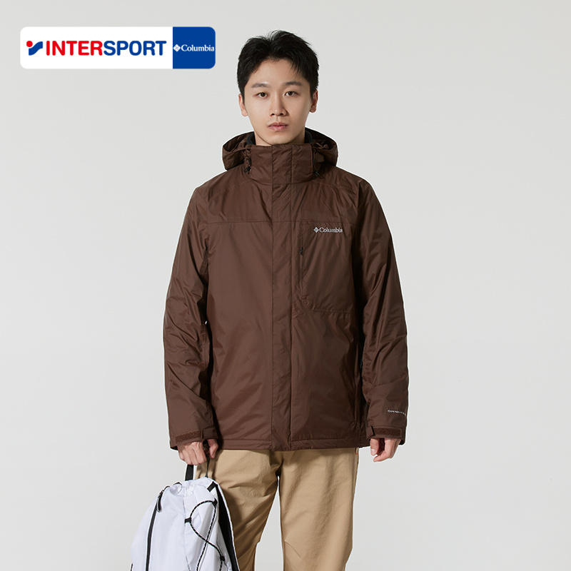 哥伦比亚冲锋衣男官方旗舰户外男子防水抓绒内胆三合一外套WE6508