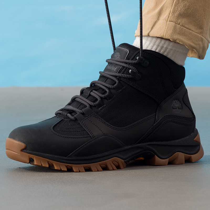 Timberland添柏岚官方男鞋2025新款徒步中帮户外耐磨登山鞋A68MR